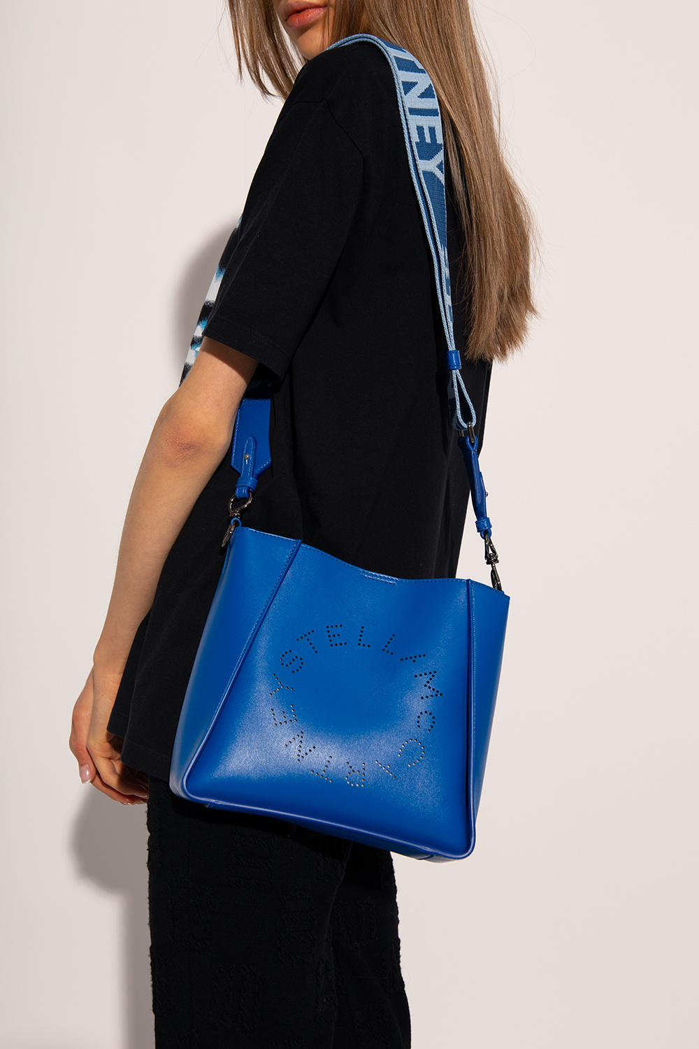 Stella mccartney mini best sale stella logo shoulder bag